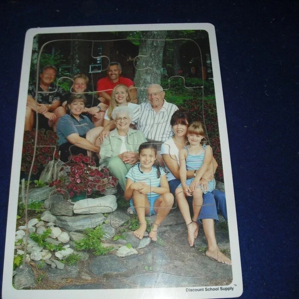 Wooden Multicultural puzzles: Veterinarian , Library, Grand-Parents, Family x 6
